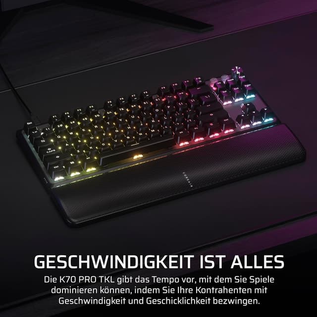 Detalle 2 de Corsair K70 PRO TKL RGB Mechanische Gaming-Tastatur
