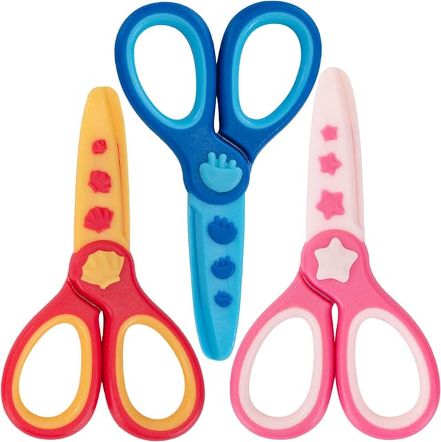 Imagen de 3 Pcs Toddler Safety Craft Scissors 4.5-inch ✂ en OfertitasTOP