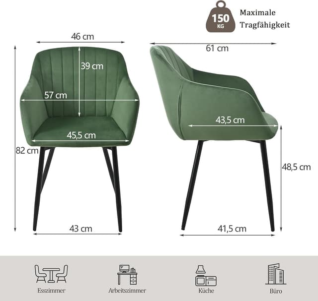 Detalle de Goeurvant 6 sedie imbottite in velluto