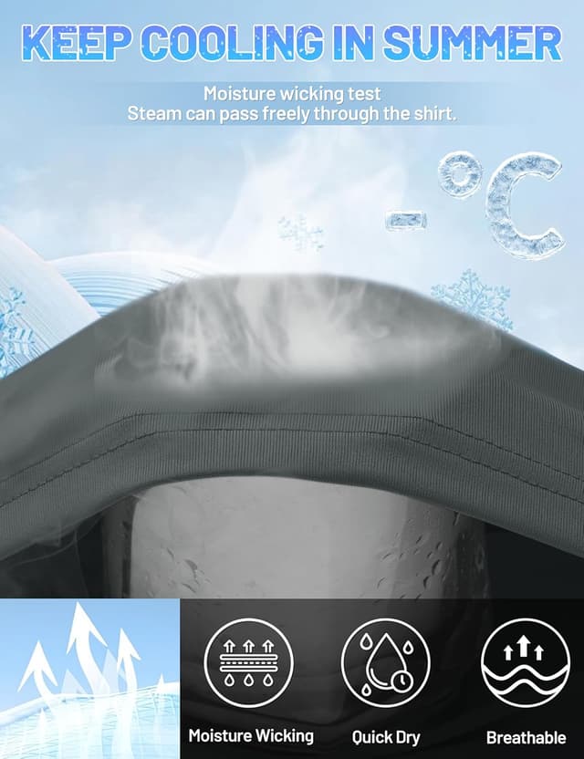 Detalle de TACVASEN Men’s UPF 50+ Sun Protection Long Sleeve Hoodie T-Shirt