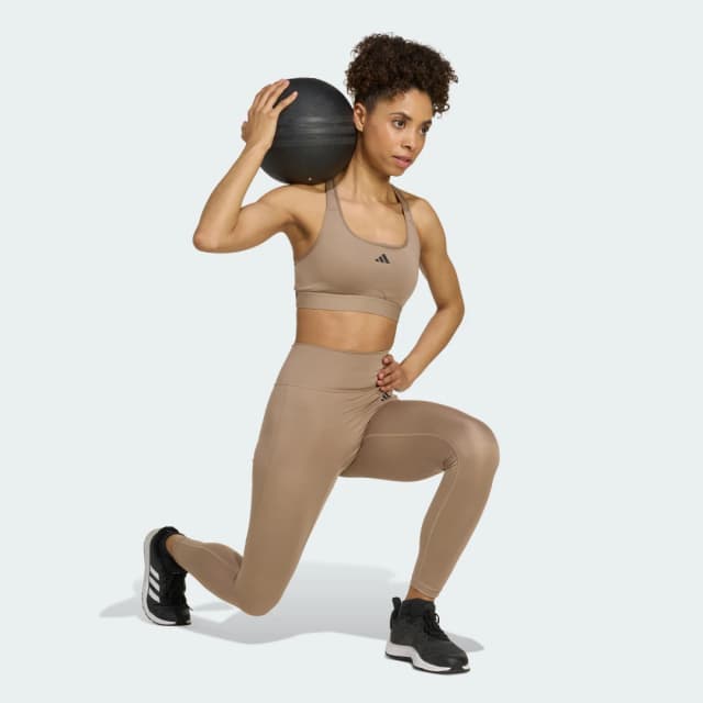 Thumbnail 2 de adidas Mallas 7/8 Optimé Essentials No Front Rise Seam (sin costura frontal), marrones