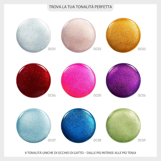 Thumbnail 6 de Kit gel HALMAI OneCoat Cat Eye argenté avec aimant 5 en 1 (base, couleur, builder, renfort, top coat)