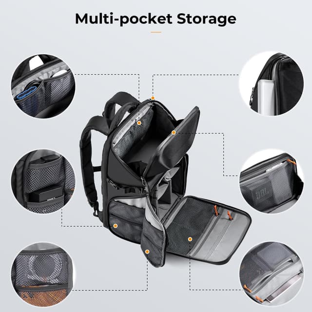 Detalle 2 de K&F Concept 20 L Camera Backpack for DSLR/SLR/Mirrorless (water-resistant hardshell, tripod holder)