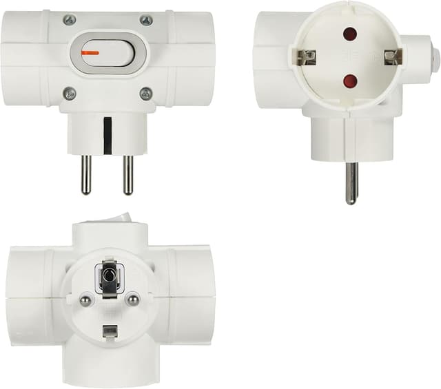 Detalle 2 de Electraline 55090 Adaptador triple Schuko 16A