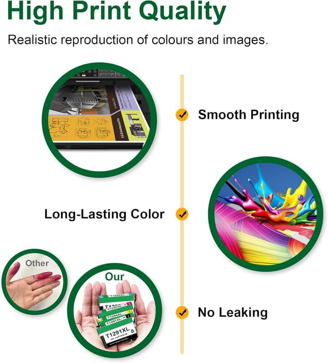 Detalle de Denvoer multipack compatibile T1295 (15 cartucce) per Epson: per SX235W, SX420W, SX525WD, Office BX305F e WorkForce WF-3520DWF