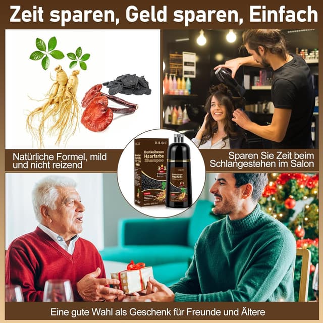 Thumbnail 4 de 500ML Haarfarbe Dunkelbraun 3 in 1