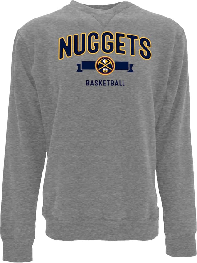 Detalle de Blue 84 NBA Officially Licensed Crewneck Sweatshirt (Sanded Fleece) – Sanded Fleece Gray