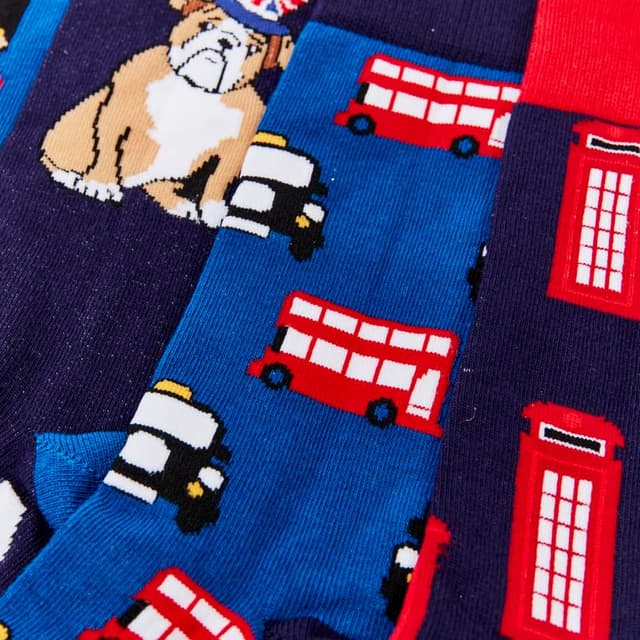 Detalle 2 de London Bus Socks Gift Set 4 Pairs