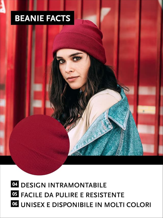 Detalle 2 de DonDon berretto invernale unisex in maglia classico