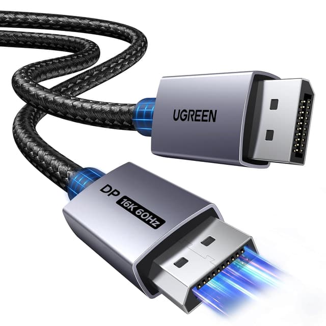 Detalle de UGREEN Cavo DisplayPort 2.1 16K 80Gbps DP a DP con supporto HDR, FreeSync e G-Sync (3M)