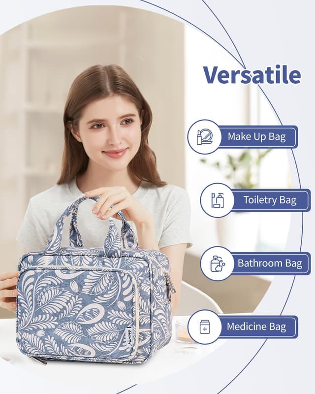 Thumbnail 6 de Narwey Full Size Toiletry Bag Blue Leaf