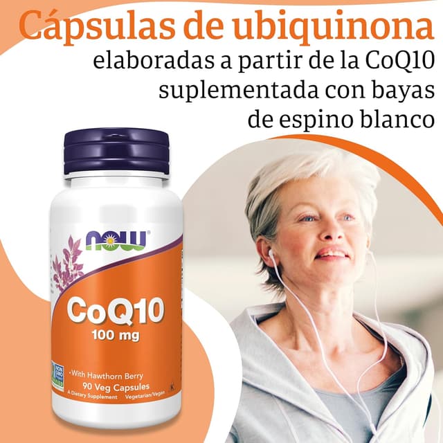 Thumbnail 2 de Now Foods CoQ10 100mg con Espino Blanco, 90 Comprimidos 💊