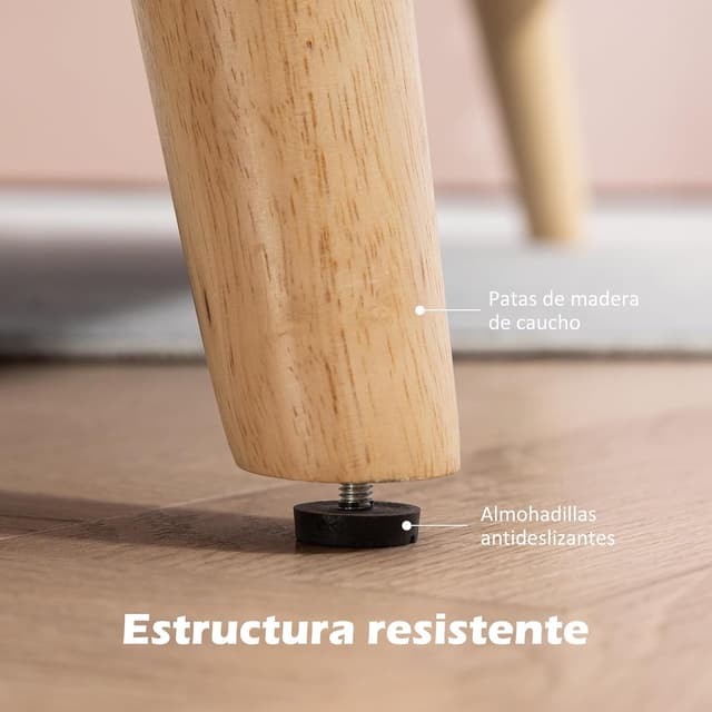 Thumbnail 6 de HOMCOM Sofá 2 plazas beige 114 cm