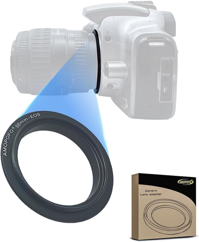 Imagen de AMOPOFO 58mm EOS Reverse Mount Ring en OfertitasTOP
