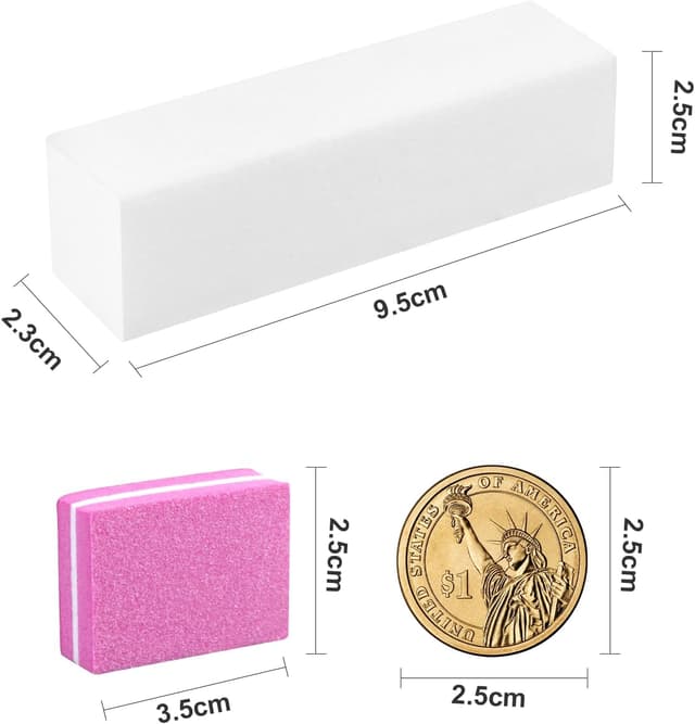 Detalle 2 de Bloque Pulidor de uñas Esponja Cuadrado 60pc