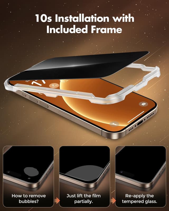 Thumbnail 3 de UNBREAKcable Película de Privacidad para iPhone 16 Pro