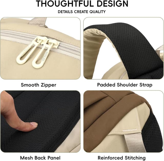 Detalle de Amythe sac à dos garçon 30L kaki pour ordinateur 15,6" (imperméable, léger)