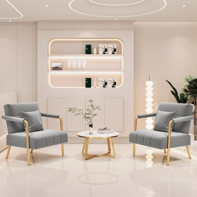 Detalle 2 de Yaheetech Divano Imbottito con Braccioli 75,5×72,5 cm