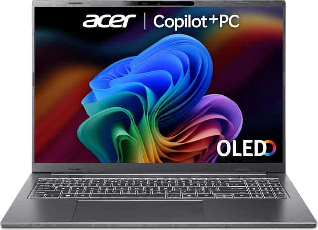 Detalle de Acer Aspire 16 AI A16-52M Copilot+ laptop (Core Ultra 7, 16GB RAM, 1TB SSD) with 16in WUXGA+ OLED