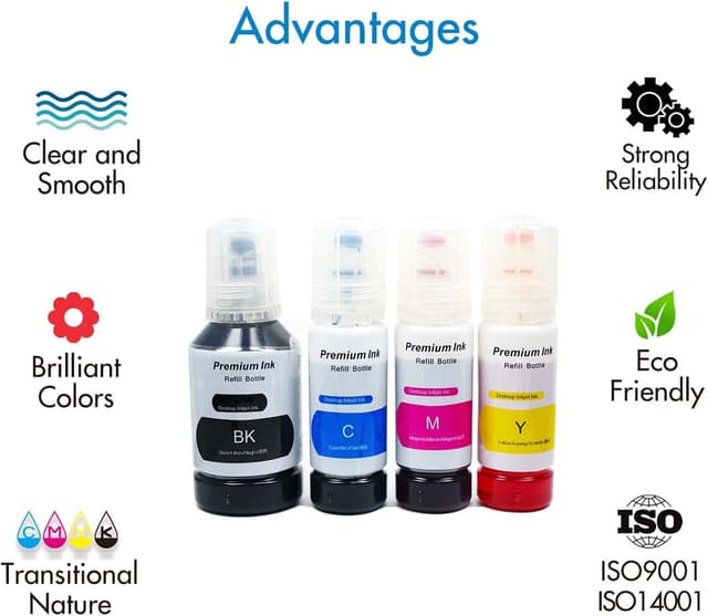 Detalle 2 de Cartridgeify 102 Ink Compatible multipack with smart chip for Epson EcoTank ET-2700 to ET-15000 refills