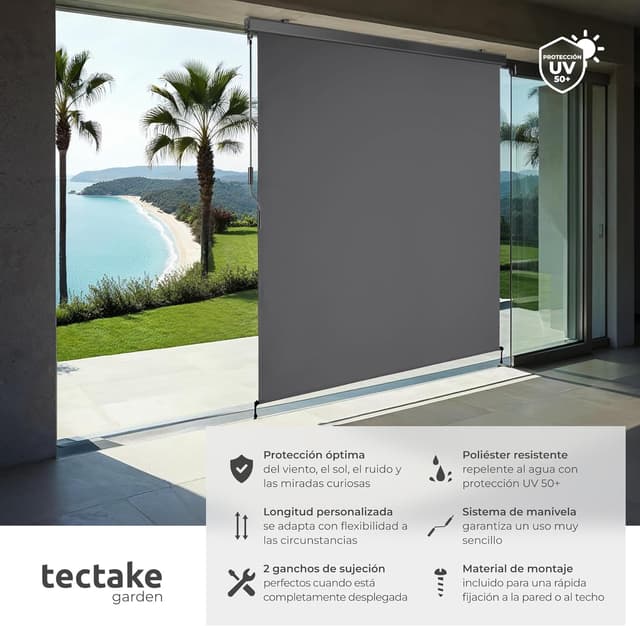 Thumbnail 1 de tectake toldo vertical exterior 160 x 250 cm
