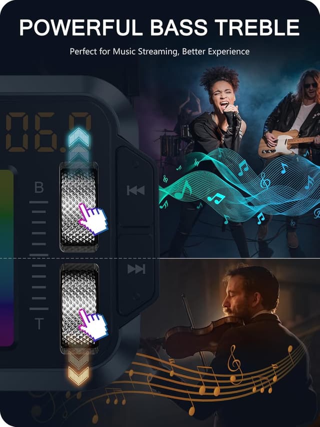 Detalle 2 de LENCENT Transmisor FM Bluetooth 5.3 20W