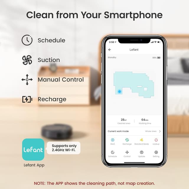 Thumbnail 4 de Lefant M210P Grey Robot Vacuum
