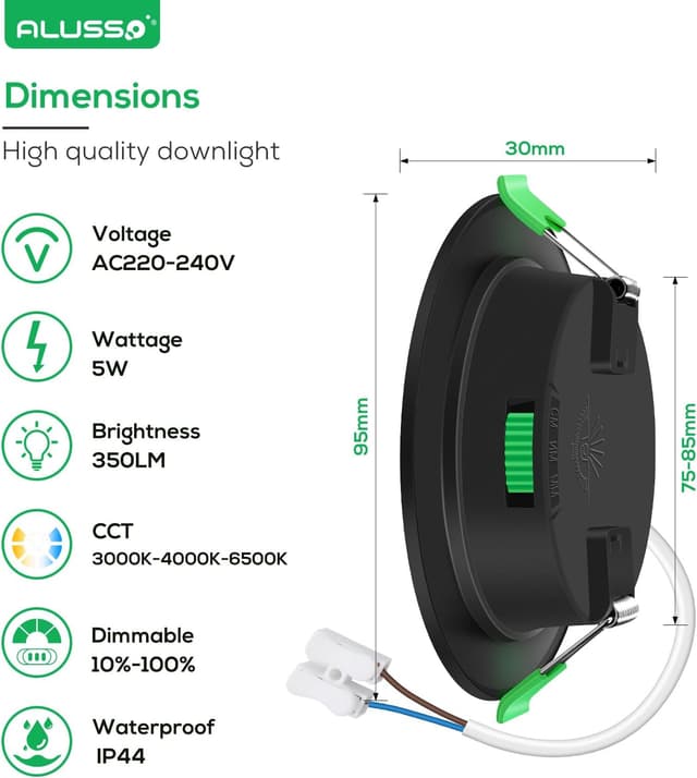 Thumbnail 1 de ALUSSO LED Downlight Ceiling 5W 350LM