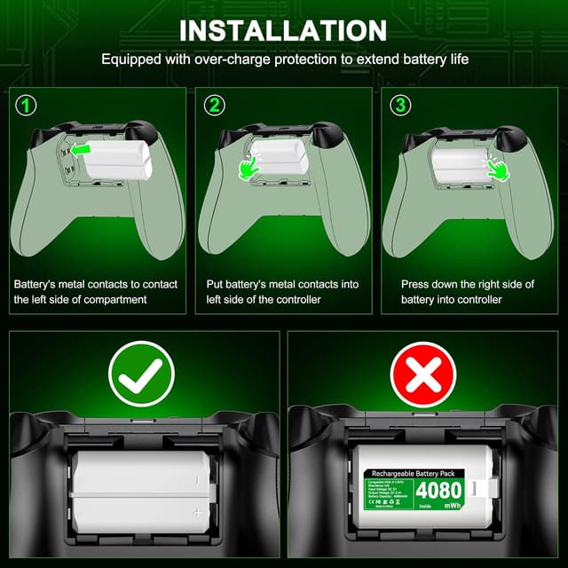 Thumbnail 6 de 4080mWh Akku für Xbox Controller 12 Std. ⌨