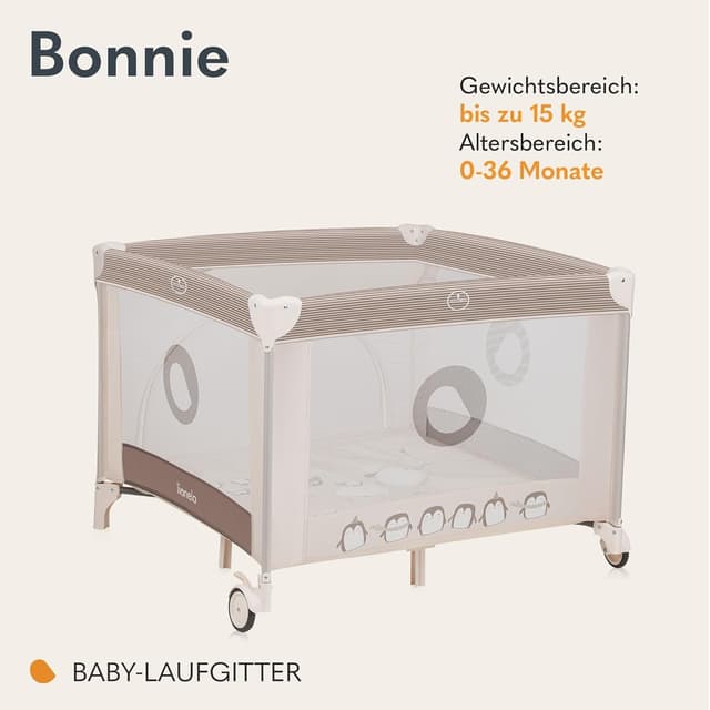 Detalle 2 de LIONELO BONNIE Laufgitter bis 15 kg (seitlicher Zugang mit Reißverschluss) inkl. Tragetasche