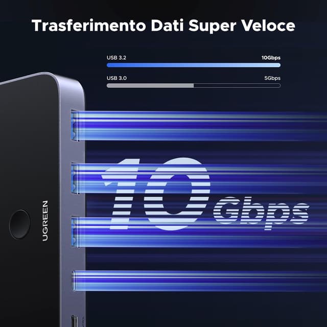 Detalle 1 de UGREEN Switch USB-C 3.2 10Gbps KVM