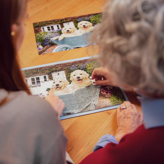 Detalle 2 de Ravensburger Puzzle Adulte 200 pièces Golden – Bien-être, pièces épaisses et support inclus