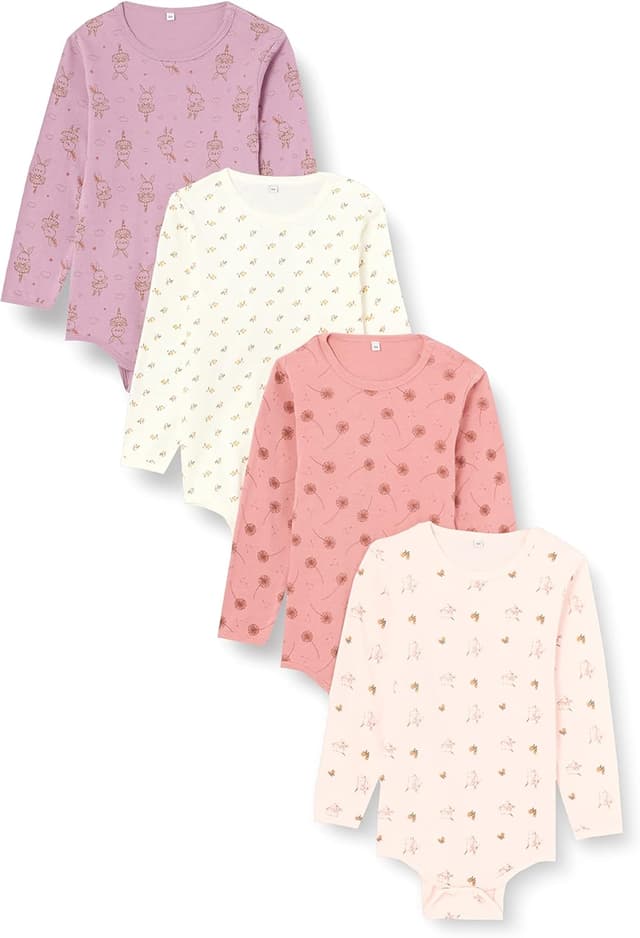 Imagen de PIPPI Unisex Baby Body Ls Ao-printed 4er Pack en OfertitasTOP