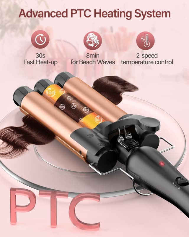 Detalle 2 de BESTOPE RAY 25mm 3‑Barrel Hair Waver