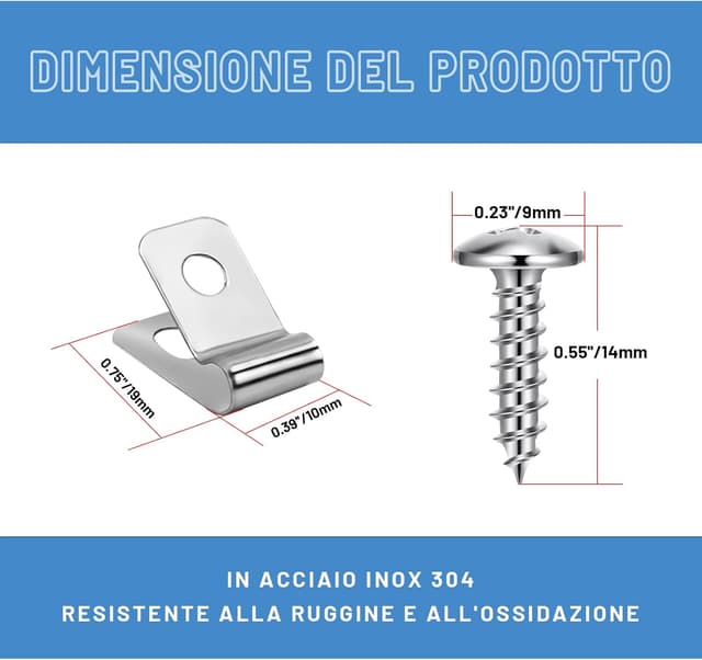 Detalle 2 de iHYTOON Zaun-Drahtklemmen aus Edelstahl für Schweißdraht (für Zaunbefestigung, 300 Stück)