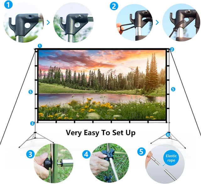 Detalle de Vamvo 120 inch projector screen with stand