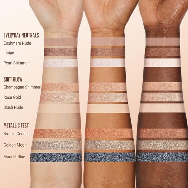 Detalle de Set Exmiloo de 3 fards à paupières en stick waterproof (fini mat & nacré) Soft Glow