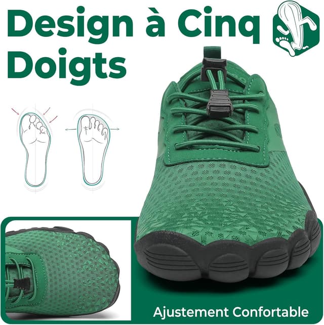 Detalle de SAGUARO Chaussures aquatiques barefoot à séchage rapide avec semelle antidérapante — GR. 36 à 48