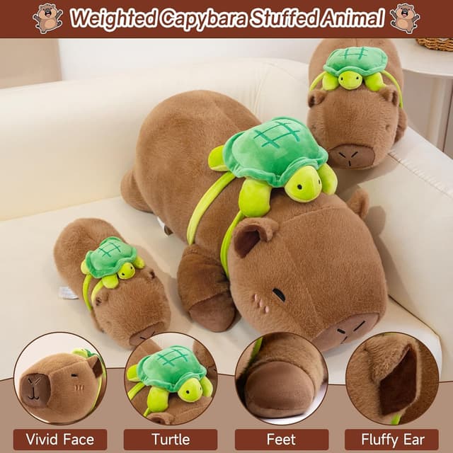 Detalle 2 de SQEQE Capybara Kuscheltier 25 cm