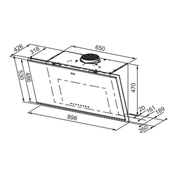 Detalle 2 de Franke 3300682352 campana 3 velocidades + Boost