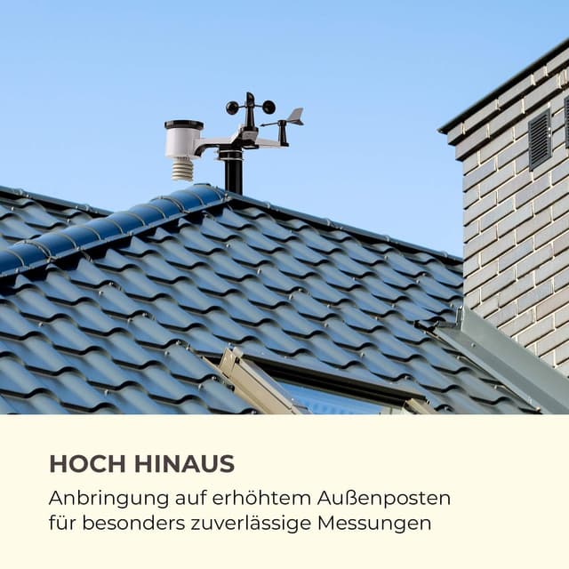 Detalle de Waldbeck Huygens station météo professionnelle 6 en 1 (écran couleur) — alertes et données en direct