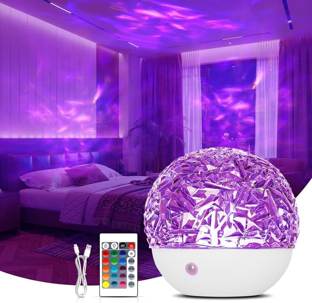 Detalle de Fokky Galaxy Projector Night Light with Remote Control – 16 Ocean Wave Colours