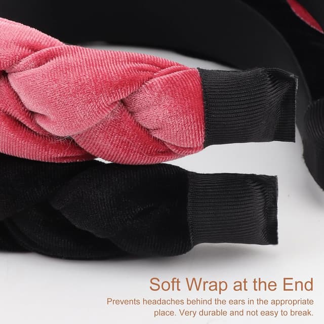 Detalle de DRESHOW braided headband with velvet hoop