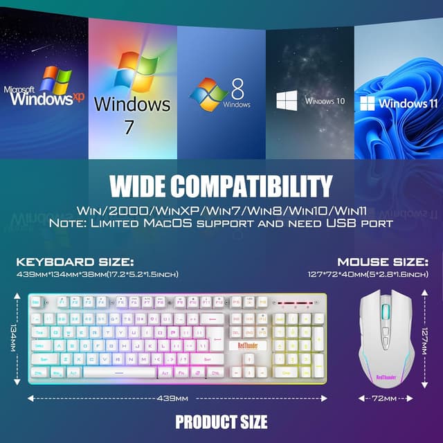 Thumbnail 6 de RedThunder K10 Wireless Gaming Combo 3800mAh