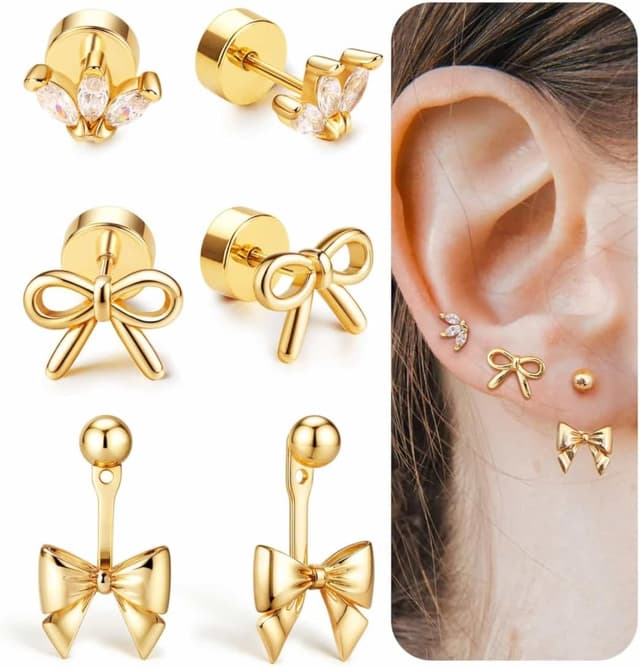 Detalle de Bodybonita Schleife Ohrringe Silber 925