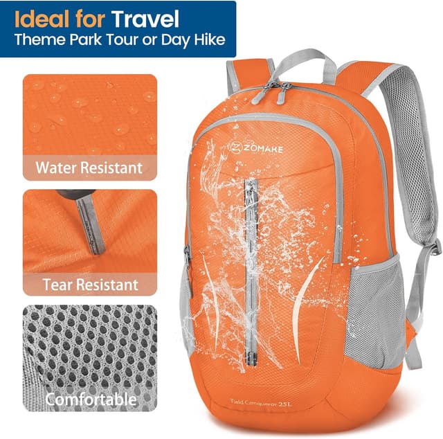 Detalle 2 de ZOMAKE sac à dos pliable 25L ultra léger