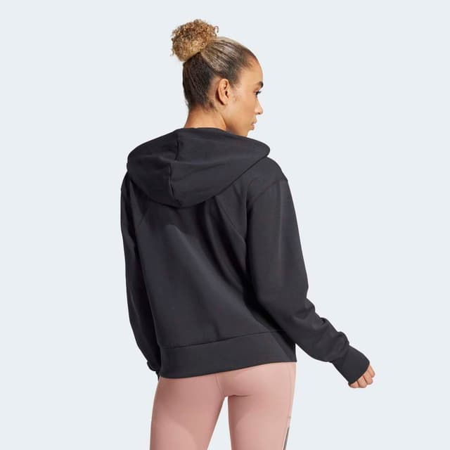 Detalle de adidas Sudadera de mujer Designed 4 Training con cremallera y capucha