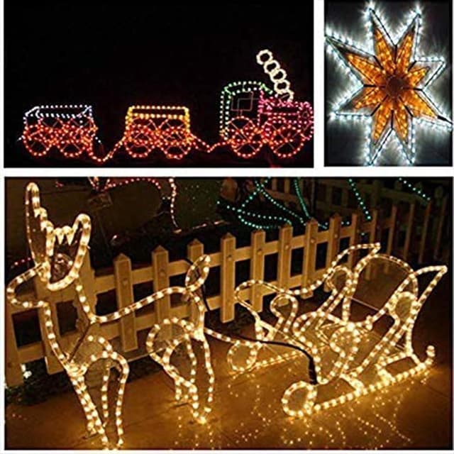 Thumbnail 6 de Jnaurb 150ft Outdoor LED Rope Lights (1080 LEDs), 8 Modes, Connectable & Waterproof (Warm White)