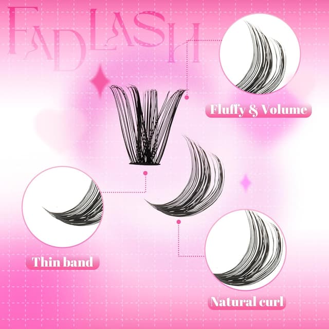 Thumbnail 4 de Fadlash Pestañas Individuales DIY 0.07 D 8-16mm