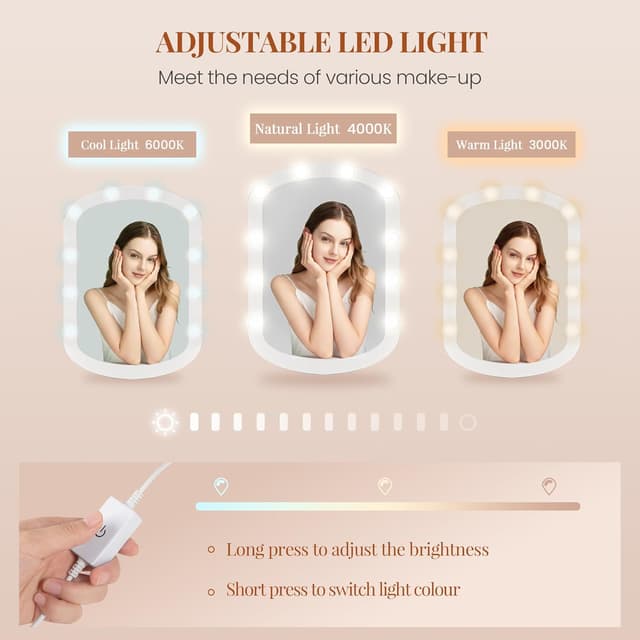 Thumbnail 4 de HEXCELEN Toeletta Trucco con Specchio Ovale 10 LED